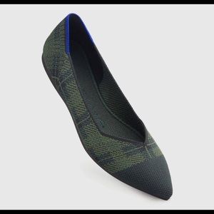 Rothy’s Point - Racer Green Check - Size 8